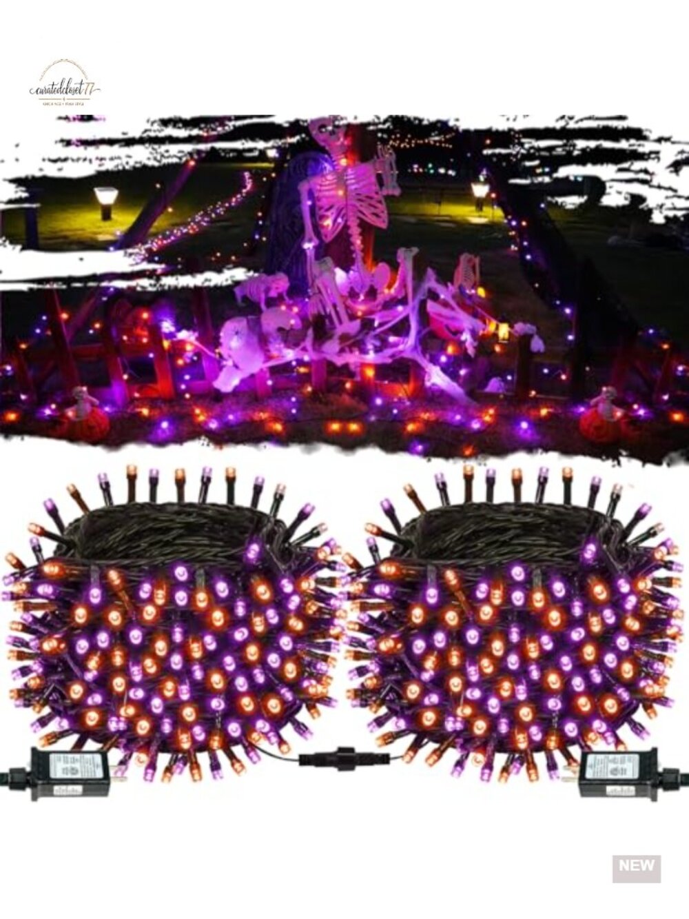 Connectable 164ft 400LED Halloween String Lights, 13 Modes, Waterproof Interior